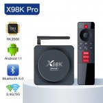 X98K Pro 5.0 Android 11 TV Box RK3566 4GB RAM 32GB ROM 4K HDR Smart Media Player with Dual-Band WiFi