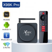 X98K Pro 5.0 Android 11 TV Box RK3566 4GB RAM 32GB ROM 4K HDR Smart Media Player with Dual-Band WiFi