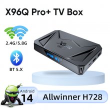 X96Q Pro+ Android 14 TV Box Allwinner H728 Octa-Core 4GB RAM 32GB ROM 4K HDR Media Player WiFi Set Top Box