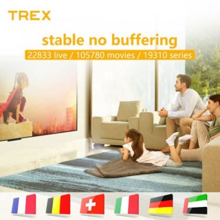 Trex IPTV service Xxx ip tv m3u Code Europe Spain USA List 23000+live IPTV Smarters Subscription