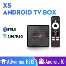 X5 Android 10 TV Box Allwinner H313 Quad-Core 1.5GB RAM 8GB ROM 4K Media Player with Multi-Language Support