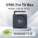 X98K Pro 5.0 Android 11 TV Box RK3566 4GB RAM 32GB ROM 4K HDR Smart Media Player with Dual-Band WiFi
