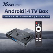 X96Q Pro+ Android 14 TV Box Allwinner H728 Octa-Core 4GB RAM 32GB ROM 4K HDR Media Player WiFi Set Top Box