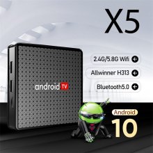 X5 Android 10 TV Box Allwinner H313 Quad-Core 1.5GB RAM 8GB ROM 4K Media Player with Multi-Language Support