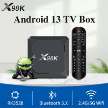 X98K Android 13 TV Box RK3528A Quad-Core 2GB/4GB RAM 16GB-128GB ROM 4K Media Player WiFi Set Top Box