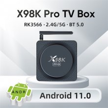 X98K Pro 5.0 Android 11 TV Box RK3566 4GB RAM 32GB ROM 4K HDR Smart Media Player with Dual-Band WiFi