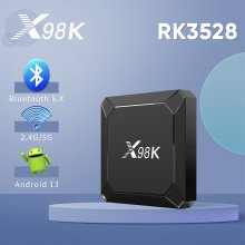 X98K Android 13 TV Box RK3528A Quad-Core 2GB/4GB RAM 16GB-128GB ROM 4K Media Player WiFi Set Top Box