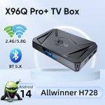 X96Q Pro+ Android 14 TV Box Allwinner H728 Octa-Core 4GB RAM 32GB ROM 4K HDR Media Player WiFi Set Top Box