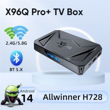X96Q Pro+ Android 14 TV Box Allwinner H728 Octa-Core 4GB RAM 32GB ROM 4K HDR Media Player WiFi Set Top Box