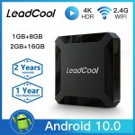 France Clearance LEADCOOLH313 4K HDR Android TV Box Android 10.0 Allwinner H313 HDR Smart TV Media Box Free Shipping