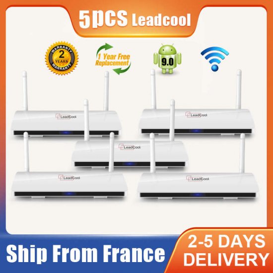 3Pcs/5Pcs/10pcs batch lot leadcool Smart TV Box Android 9.0 TV Box Amlogic S905W 2.4G WiFi 4K 60FPS Media Player 1G 8G 1G 8G Set Top Box