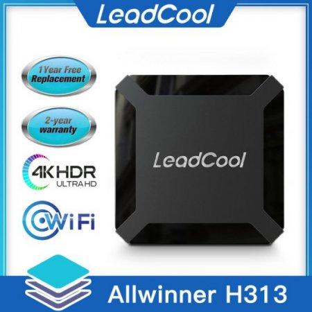 France Clearance LEADCOOLH313 4K HDR Android TV Box Android 10.0 Allwinner H313 HDR Smart TV Media Box Free Shipping