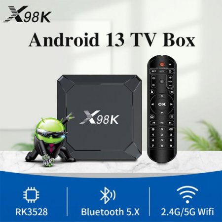 X98K Android 13 TV Box RK3528A Quad-Core 2GB/4GB RAM 16GB-128GB ROM 4K Media Player WiFi Set Top Box
